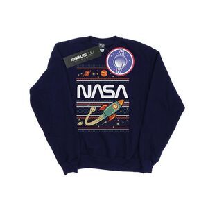 NASA Mens Fair Isle Sweatshirt / Navy Blue